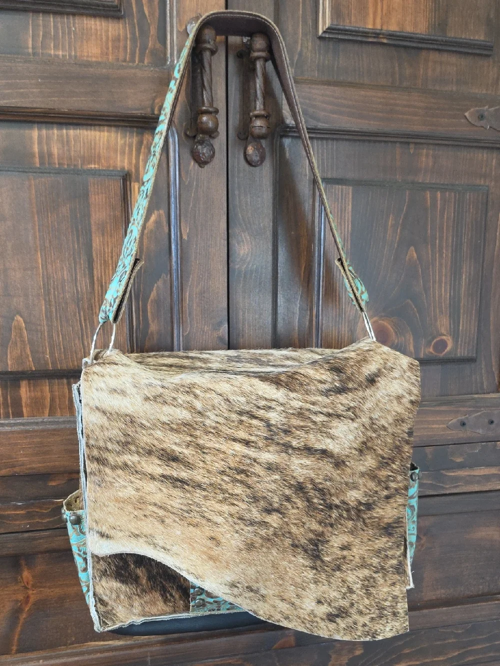 Cowhide Diaper Bag